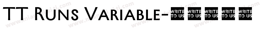 TT Runs Variable字体转换